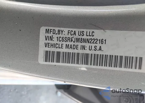 2022 Ram 1500 Laramie 4X4 5'7 Box из США, поврежденный, VIN 1C6SRFJM8NN222161